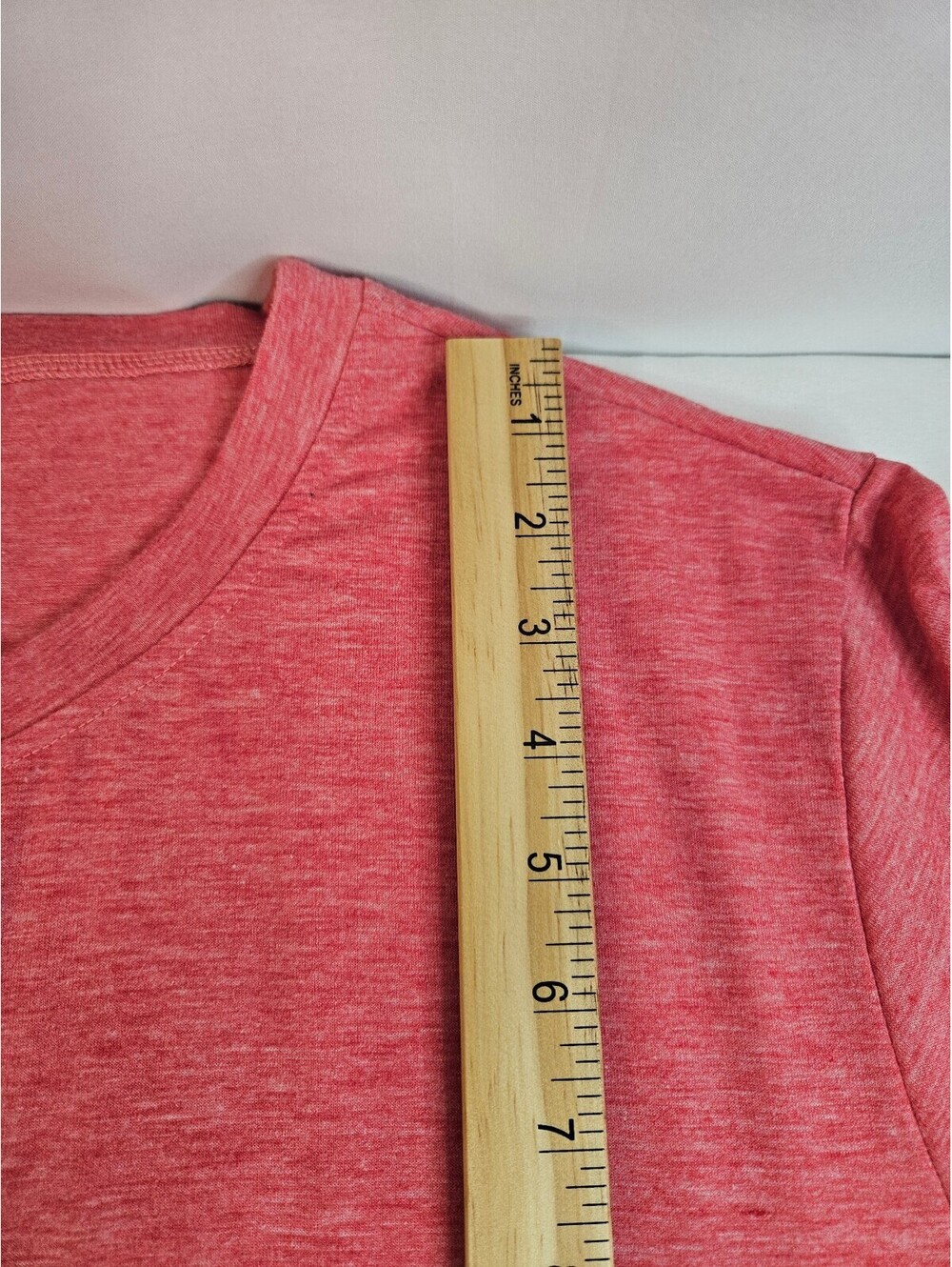 Plus Size Red Heathered T-Shirt with White Sunflower Graphic Women's 4X - Picture 5 of 8